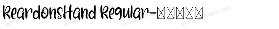 ReardonsHand Regular字体转换